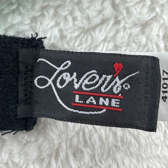 NEW Lover's Lane Lace Garterbelt Set Black Red Lingerie‎ Size L Stockings NWT - Picture 5 of 12